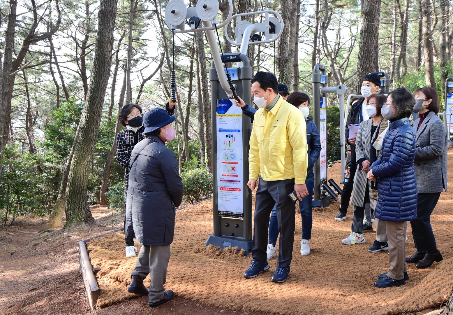 청사포공원 체육기구 설치현장 6