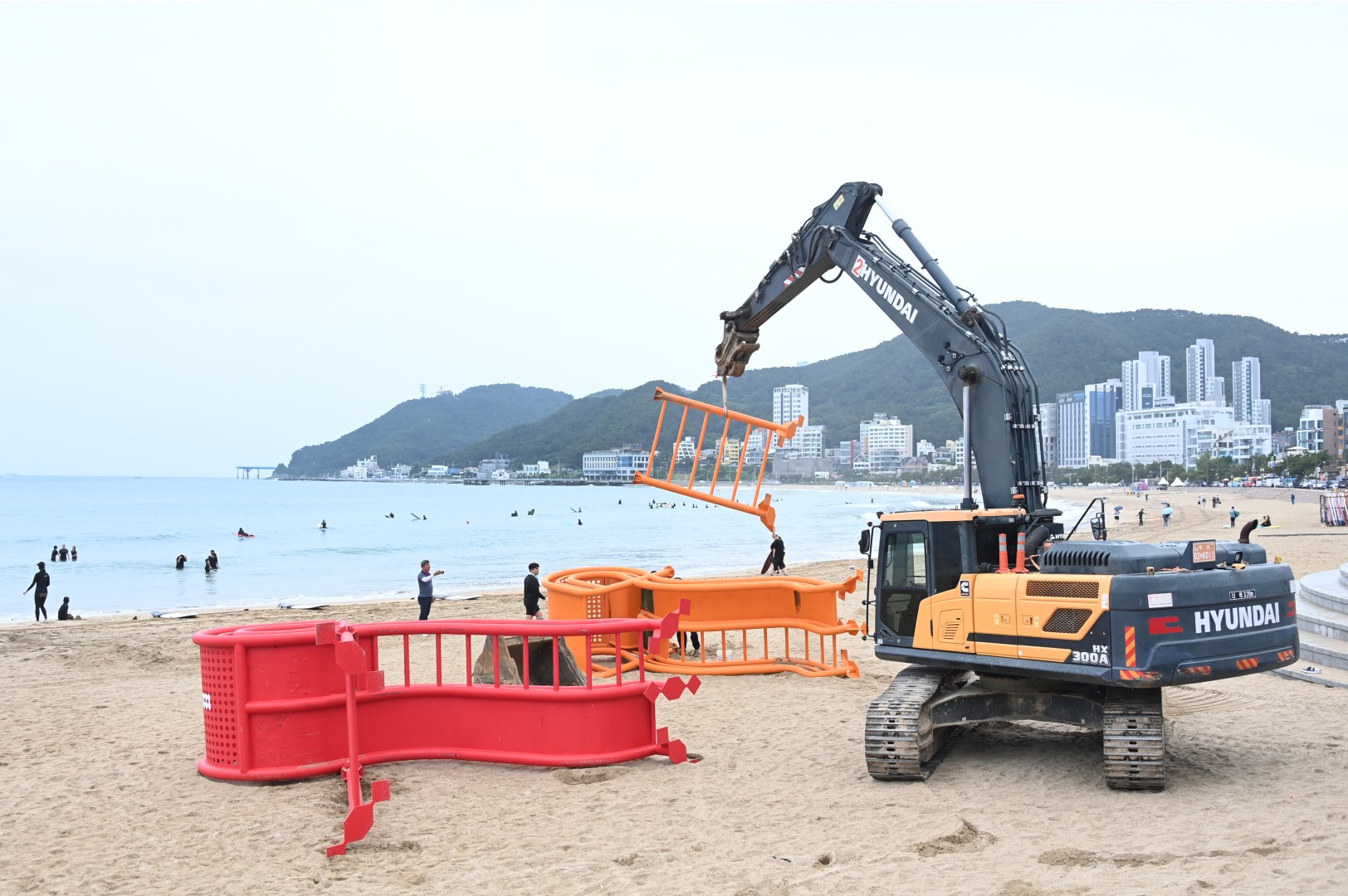 송정해수욕장 망루 설치 3