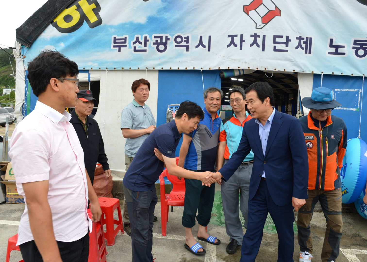 해수욕장근무기관 방문 격려 16