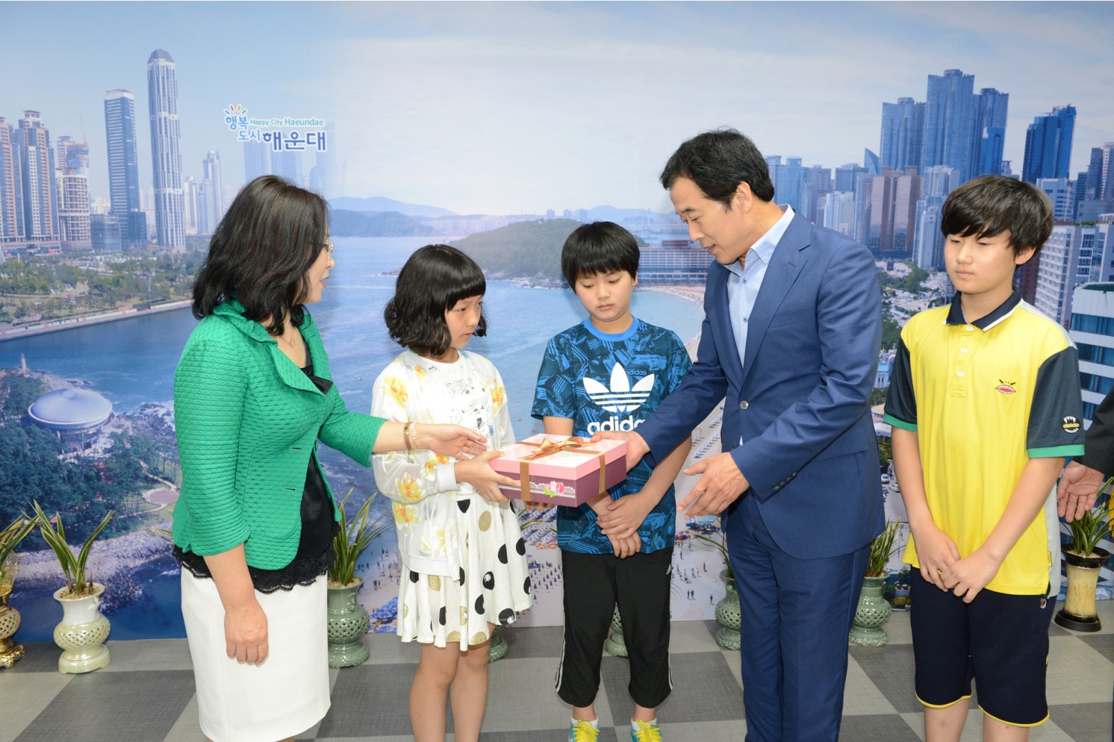 해운대초교 메르스관련 감사편지전달 2