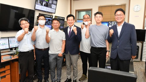 배수펌프장 근무자 격려