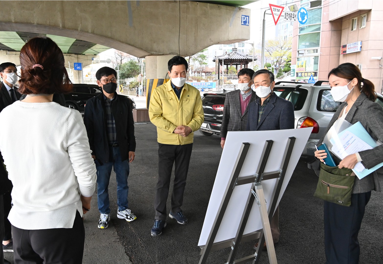 고가교 하부 바람숲길 조성 현장 2