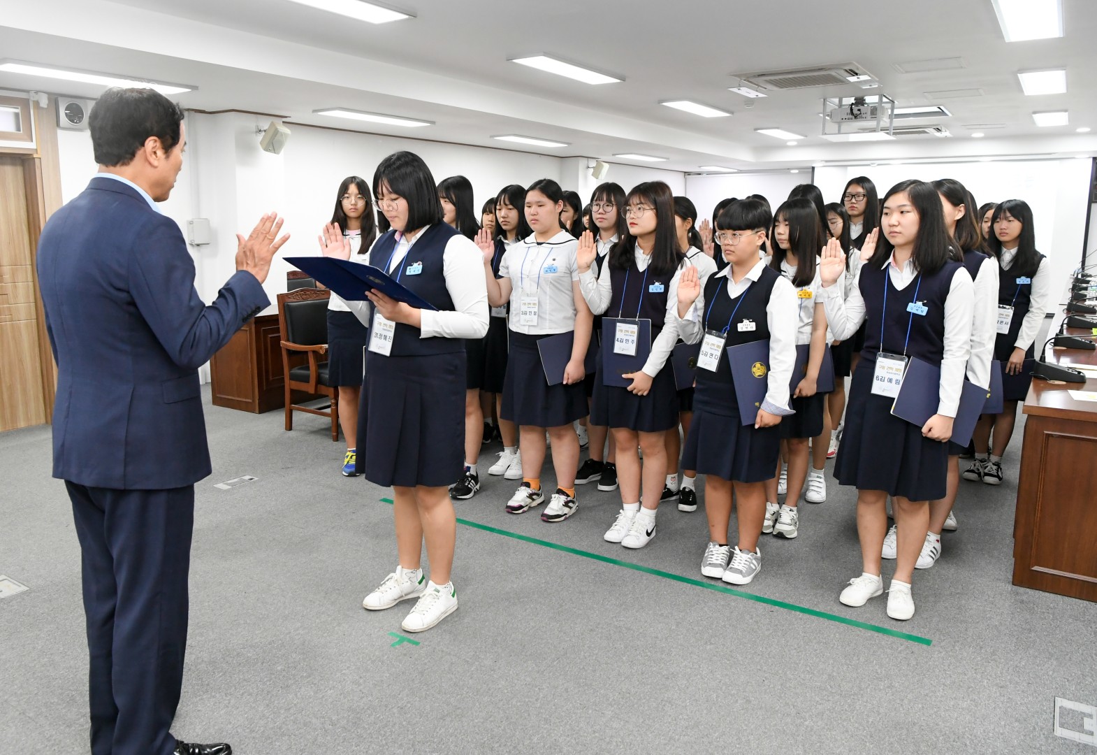반송여중구청견학 1