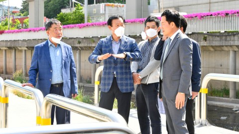 석대천변 차집시설 현장확인