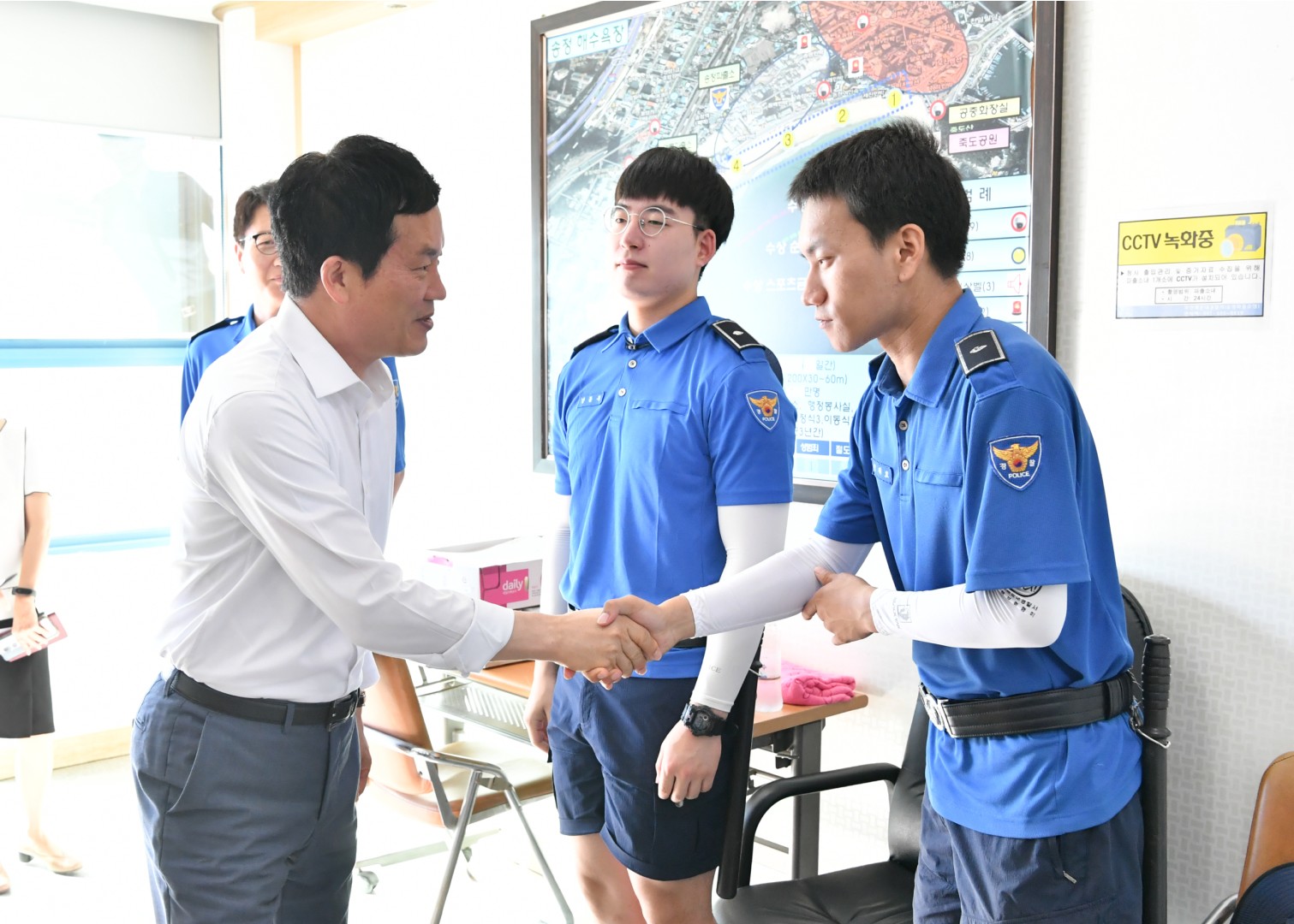 송정해수욕장 근무자 격려 2