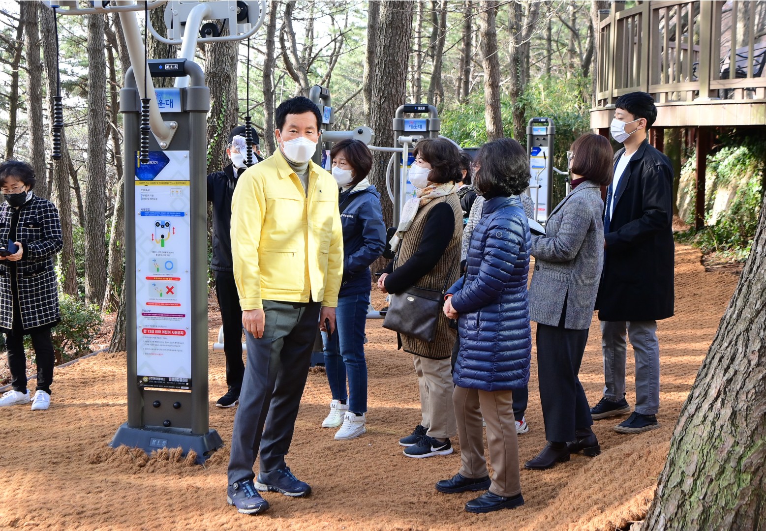 청사포공원 체육기구 설치현장 5