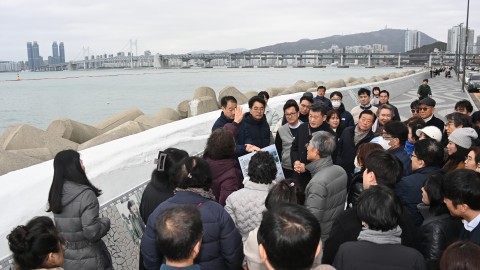 수영만자연재해위험개선지구 주민현장 설명회