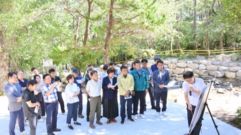 230905-현장설명회(장산계곡 주변 힐링쉼터 경관사업)