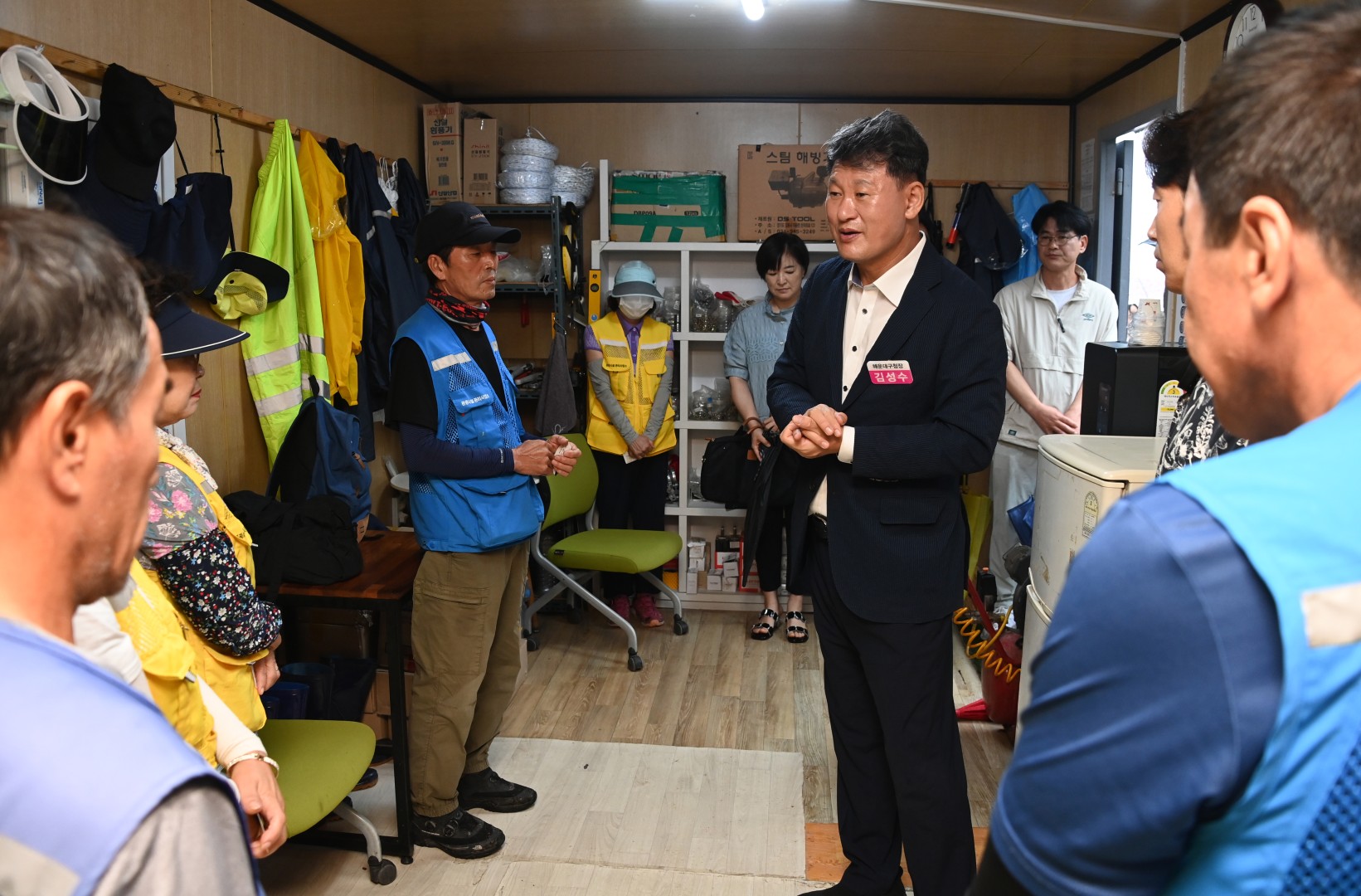 송정해수욕장 격려방문 7