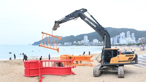 송정해수욕장 망루 설치