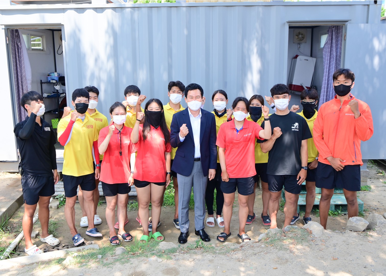 송정해수욕장 근무자 격려 11