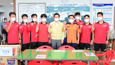해운대해수욕장 격려방문