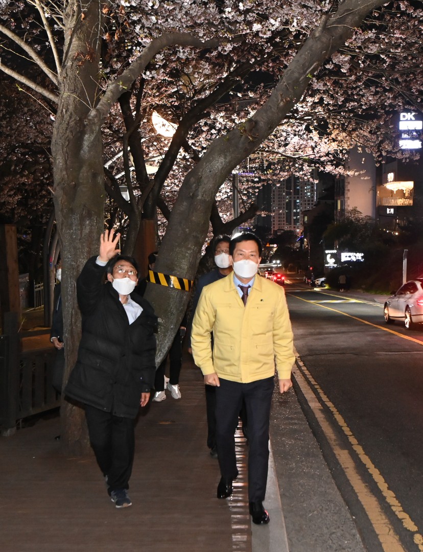 경관조명 시연 현장방문 10