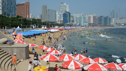 복원전 해운대해수욕장