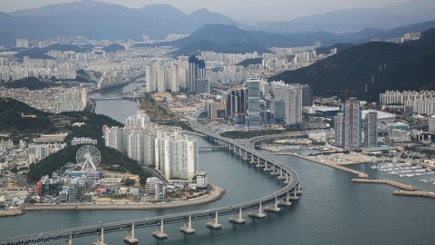 수영만 항공 촬영