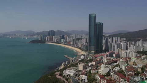 중동, 해운대해수욕장 풍경 드론촬영(2024.04)