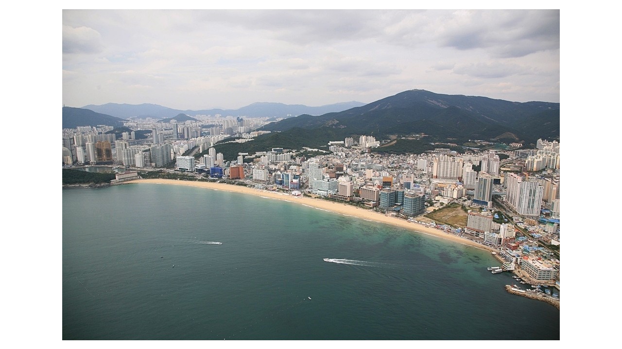 해운대해수욕장 항공 촬영