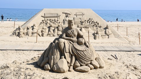 해운대 모래축제 모래 작품